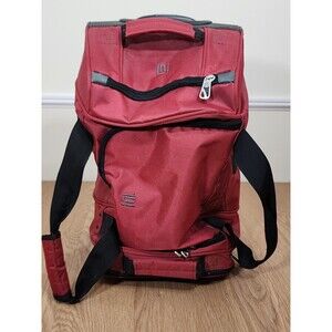 FUL 20"x13"x12" Wheeled Rolling Duffel Bag Carry On Suitcase Red Easy Roll